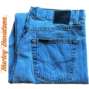 LBN VTG 2006 Harley-Davidson Jeans 36x30 Blue Denim Relaxed Straight Leg
